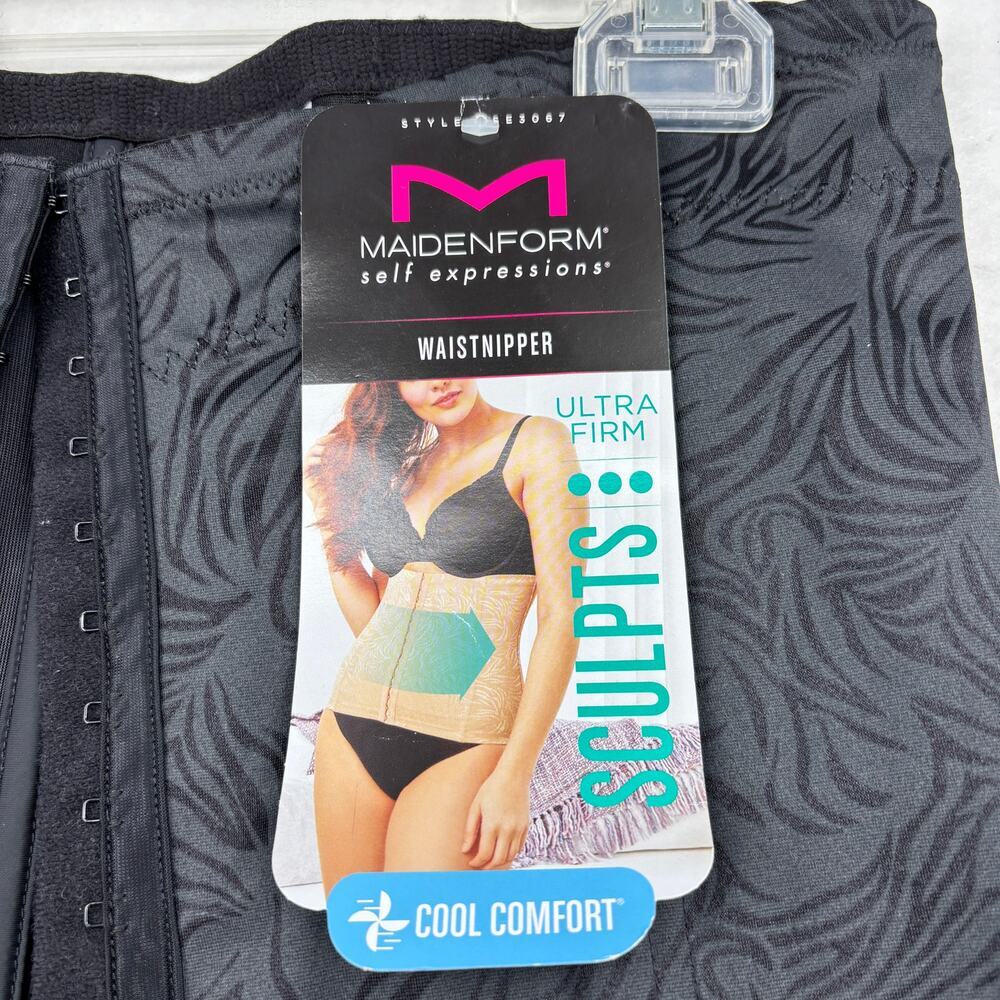 Maidenform Waist Nipper Shapewear Size 2X Black Ultra Firm Hook Closure Boning